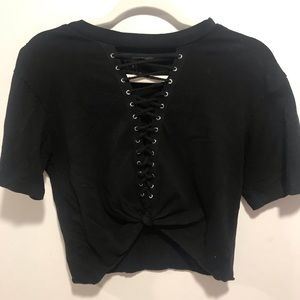 Black laces shirt